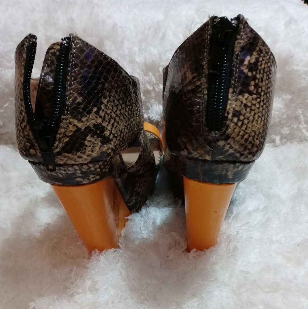 Leopard and Orange Heels